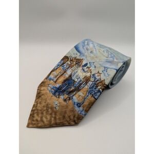 Rockmount Ranch Wear Mens Silk Tie Howard Post Finding the Way Western Blue #475